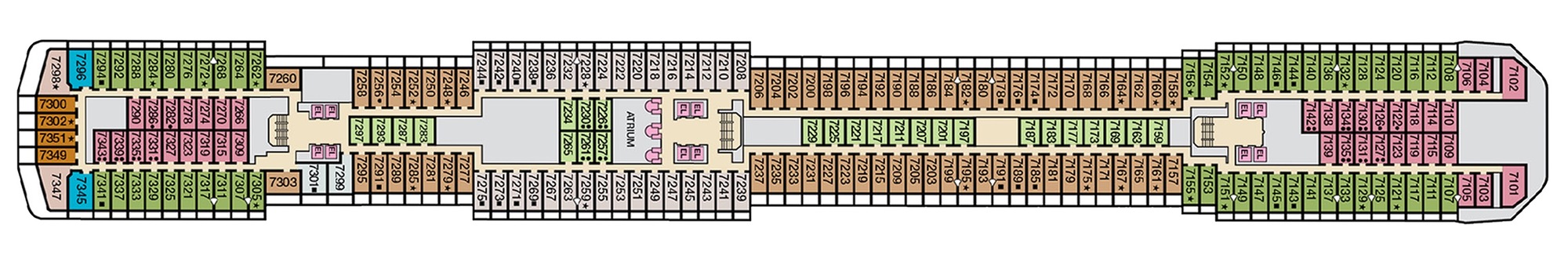 Deck 7 - Verandah plan